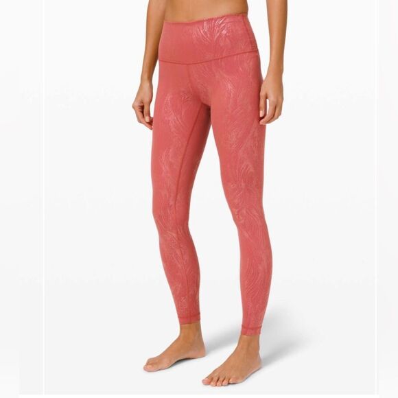 lululemon athletica Pants - Lululemon Wunder Under High Rise Tight 28" Luxtreme Shine Leggings Size 8